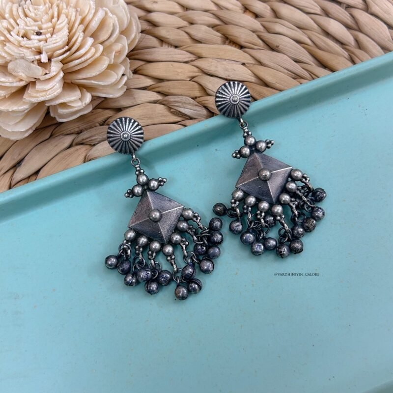 Samyuktha Silverlookalike Brass Danglers