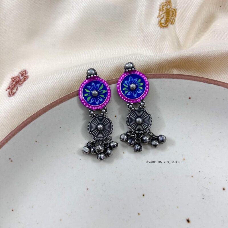Navya Handpainted Danglers - Image 5