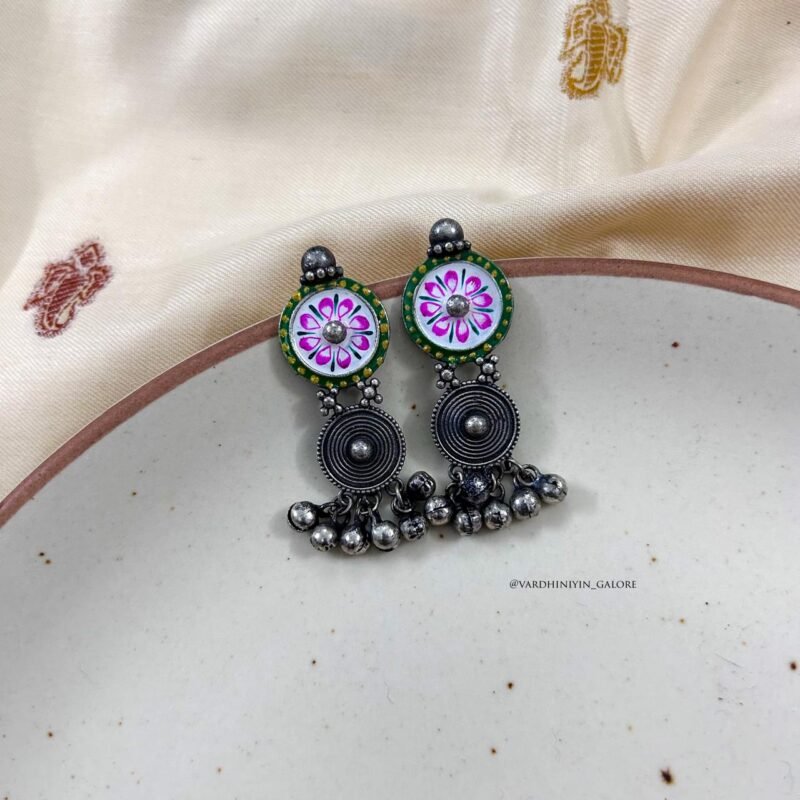 Navya Handpainted Danglers - Image 4