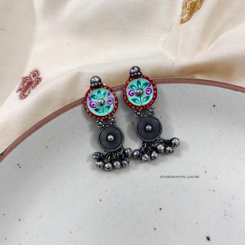 Navya Handpainted Danglers - Image 3