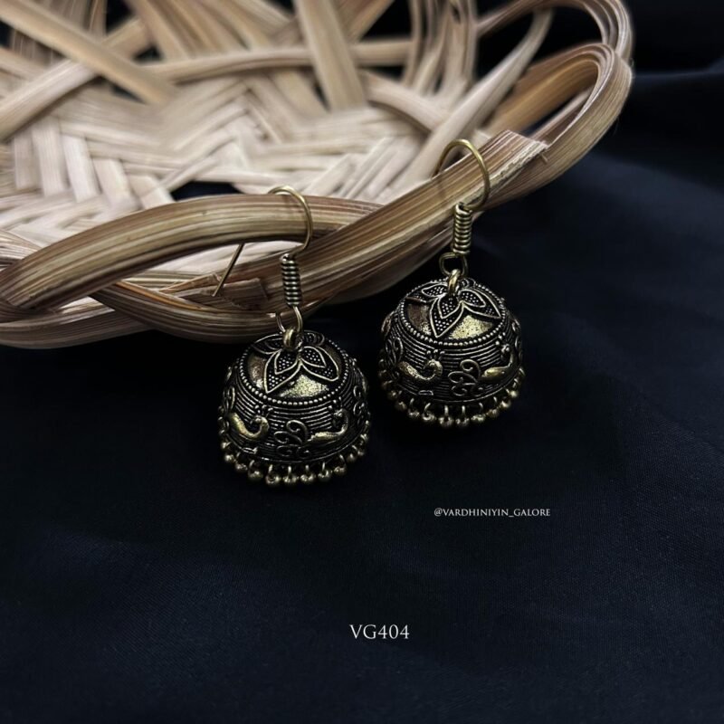 Hanging Jhumkas - Gold