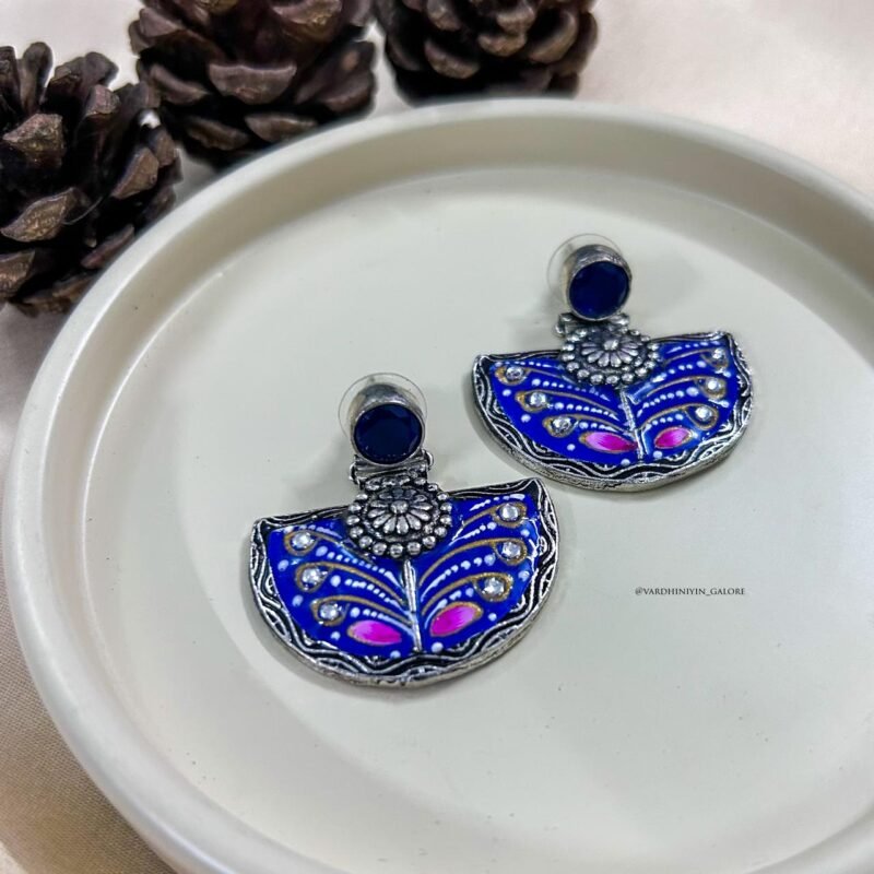 Anoushka Ethnic Handpainted Danglers - Image 2