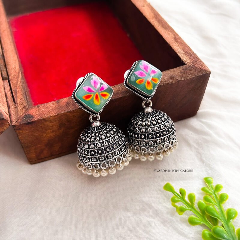 Riddhi Handpainted Jhumkas