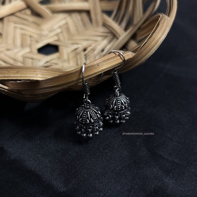 Dailywear Silver Jhumkas