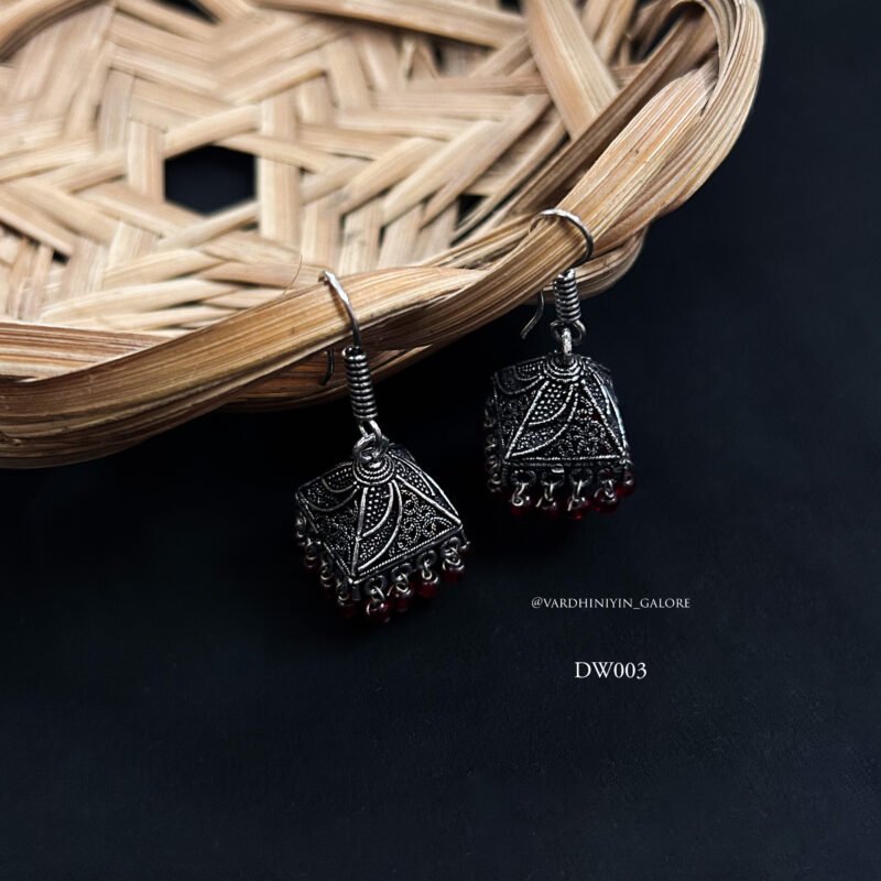 Hook Jhumkas - Silver