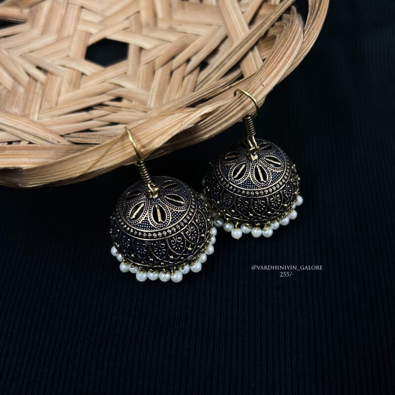 Hook Jhumkas - Gold