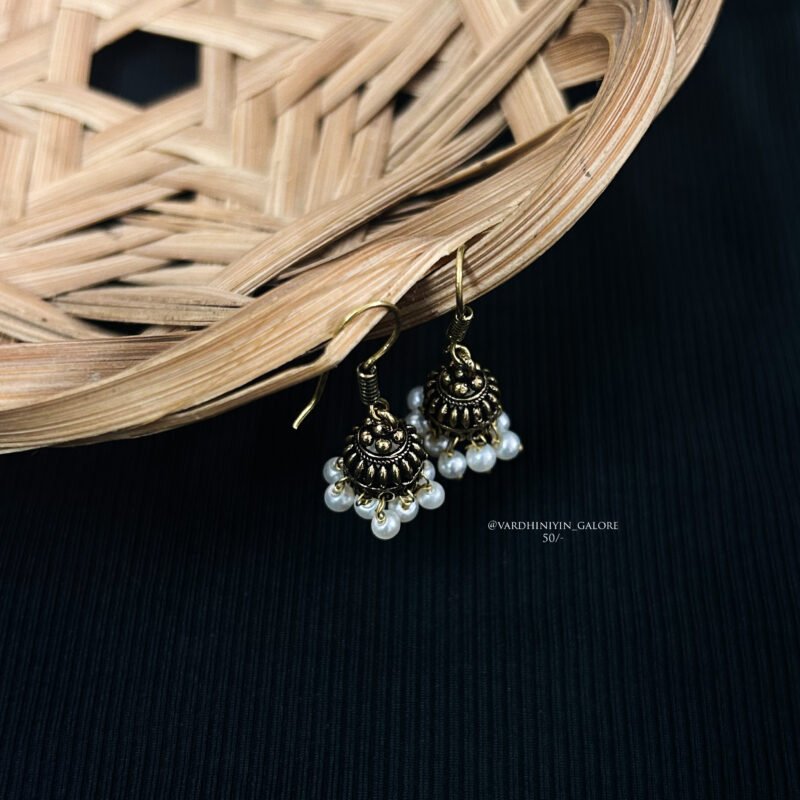 Hook Jhumkas - Gold