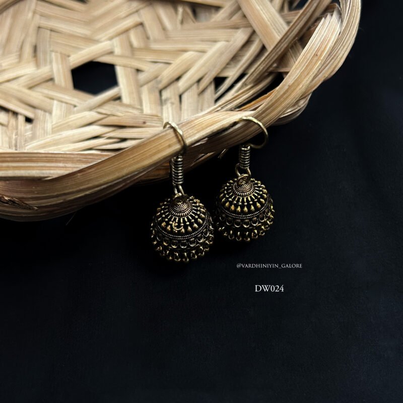 Hook Jhumkas - Gold