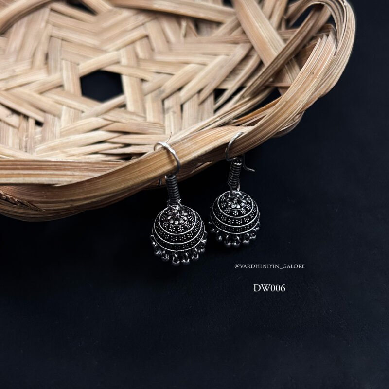 Hook Jhumkas - Silver