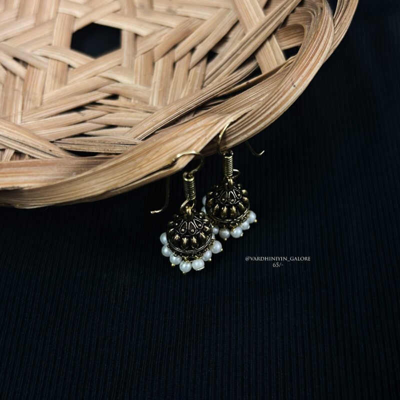 Hook Jhumkas - Gold