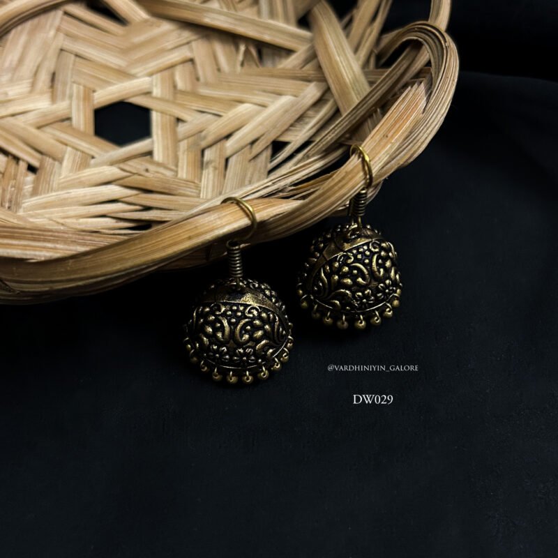 Hook Jhumkas - Gold