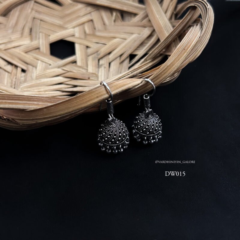 Hook Jhumkas - Silver