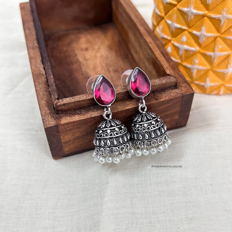 Nikhaar Teardrop Jhumkas - Image 4