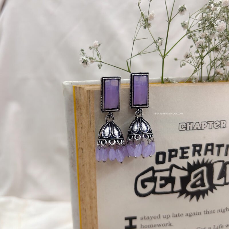Tikki Rectangular Jhumkas - Image 12