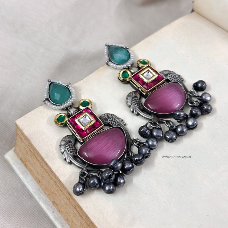 Sahista Silverlookalike Danglers - Image 2