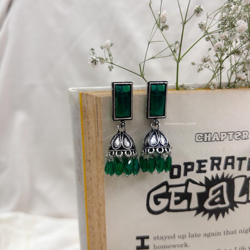 Tikki Rectangular Jhumkas - Image 10