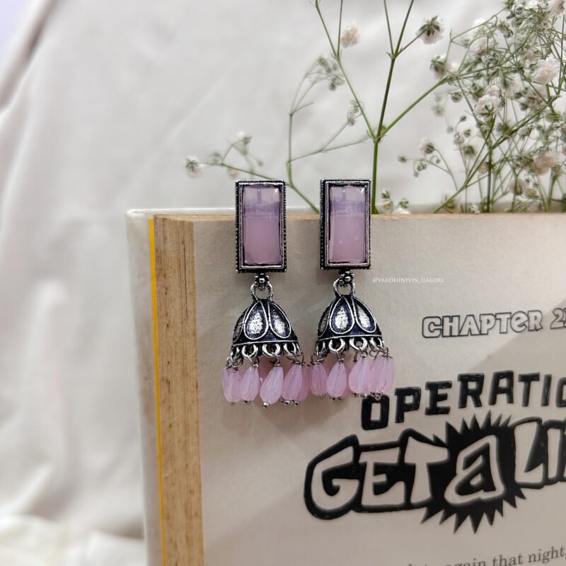 Tikki Rectangular Jhumkas - Image 5