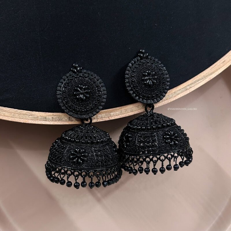Keer - XL Black Jhumkas