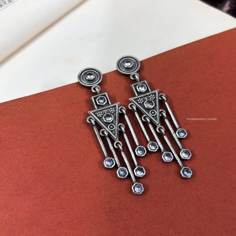Chaitali Silverlookalike Danglers - Image 2