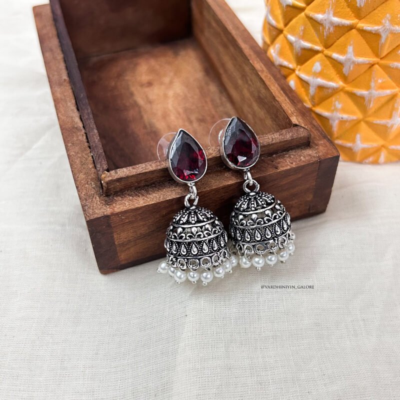 Nikhaar Teardrop Jhumkas - Image 2