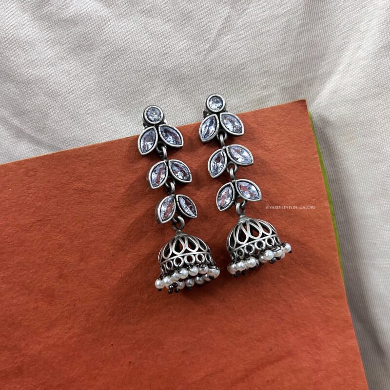 Shistii Silverlookalike Layer Jhumkas