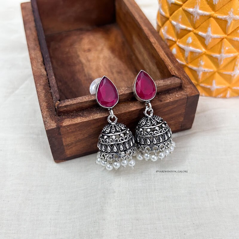 Nikhaar Teardrop Jhumkas - Image 6