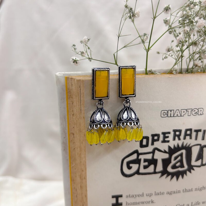 Tikki Rectangular Jhumkas - Image 7