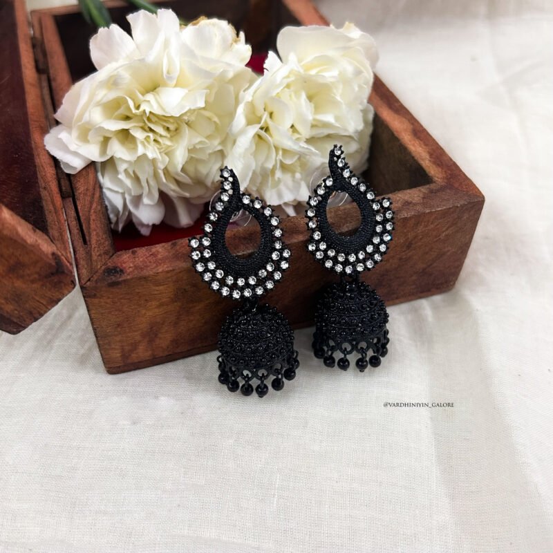 Zara - Small Black Jhumkas