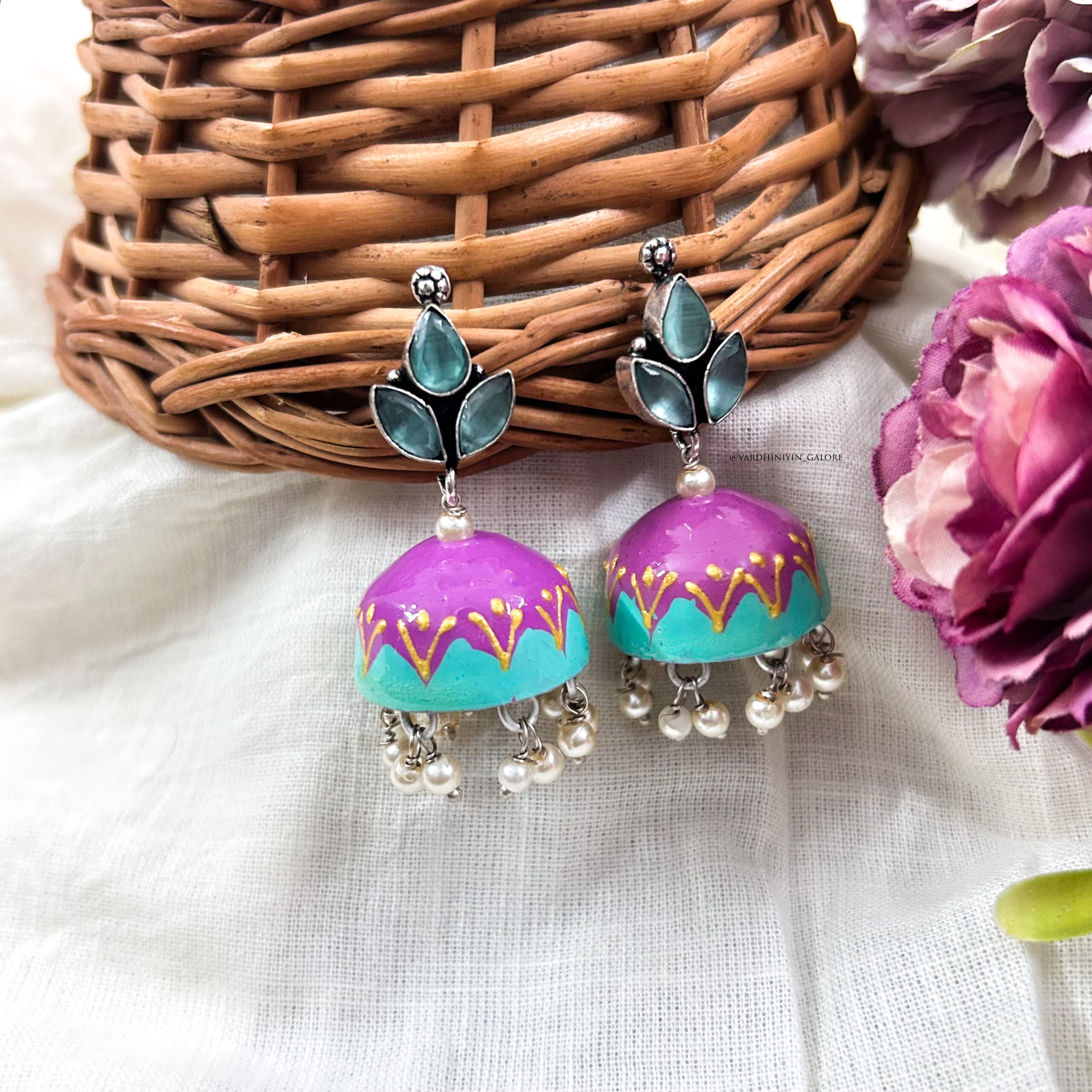 Aarika Handmade Jaipur Jhumkas - Image 2