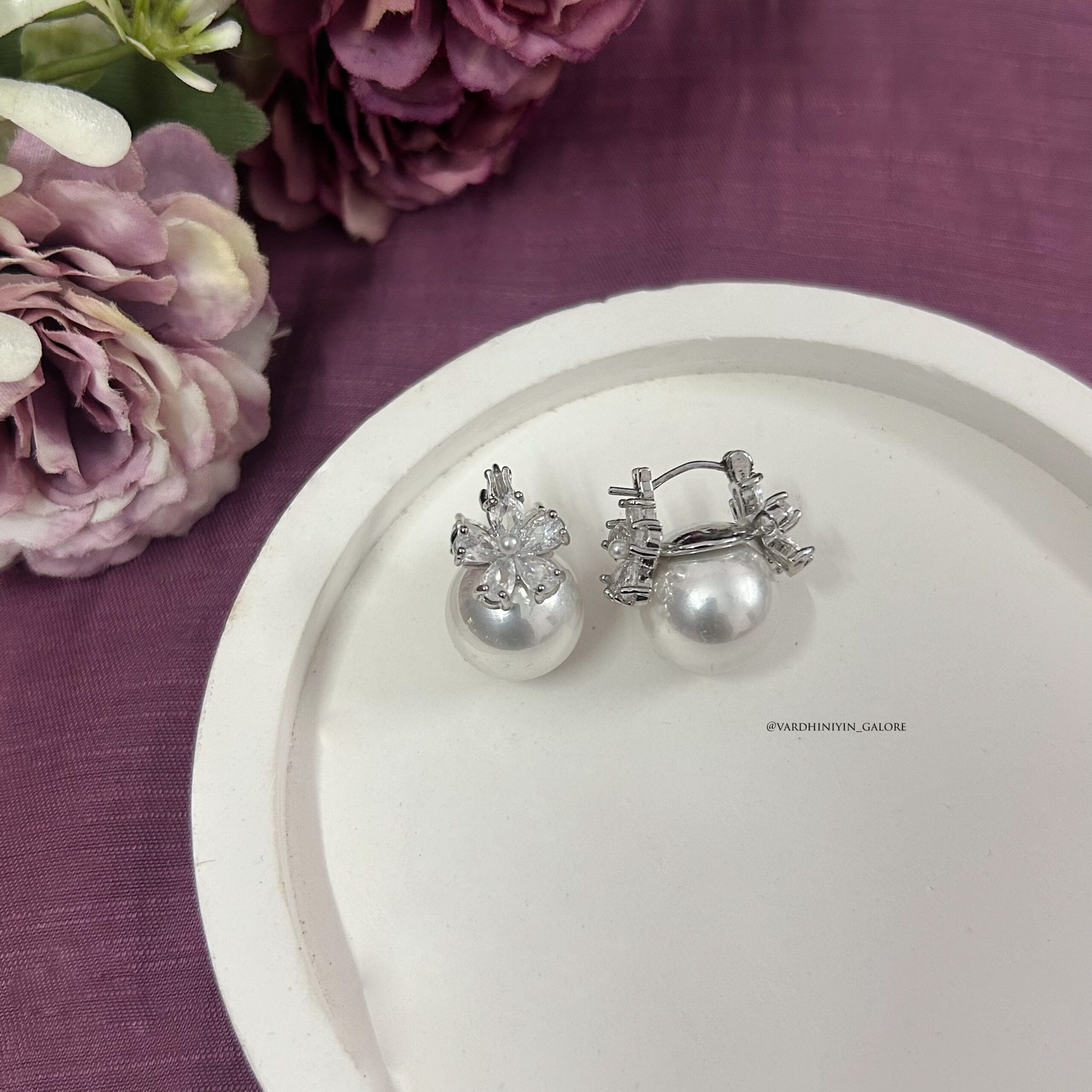 Floral Pearl - Reversable AD Studs - Image 2
