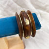 The Brass Haathi Wooden Bangle Stack