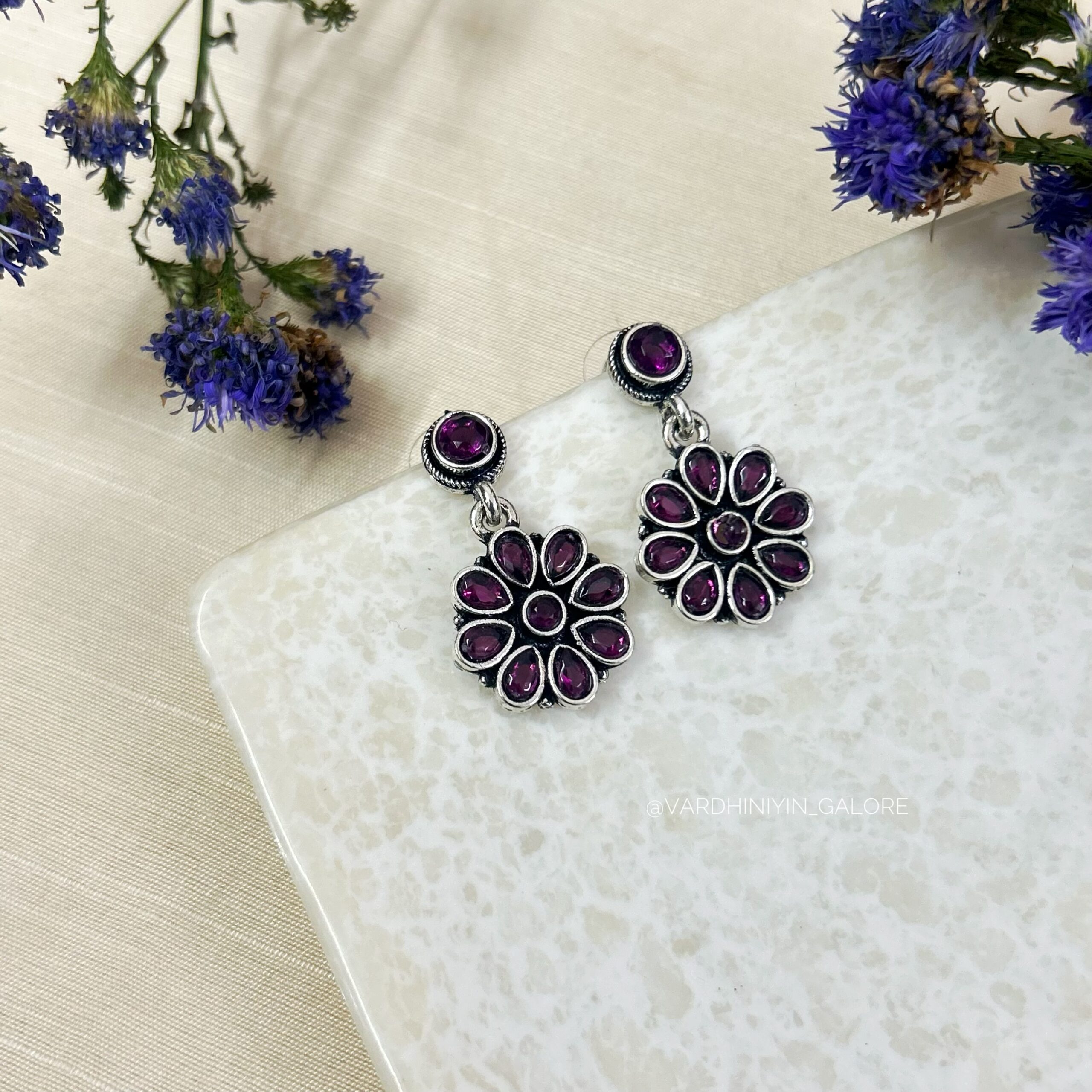 Tara Floral Studs - Image 2
