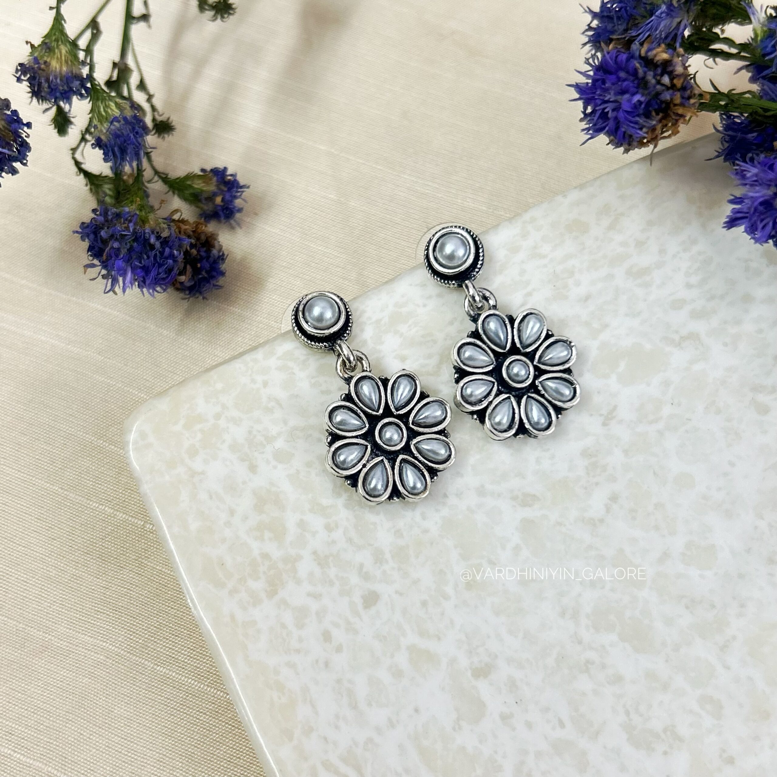 Tara Floral Studs - Image 5