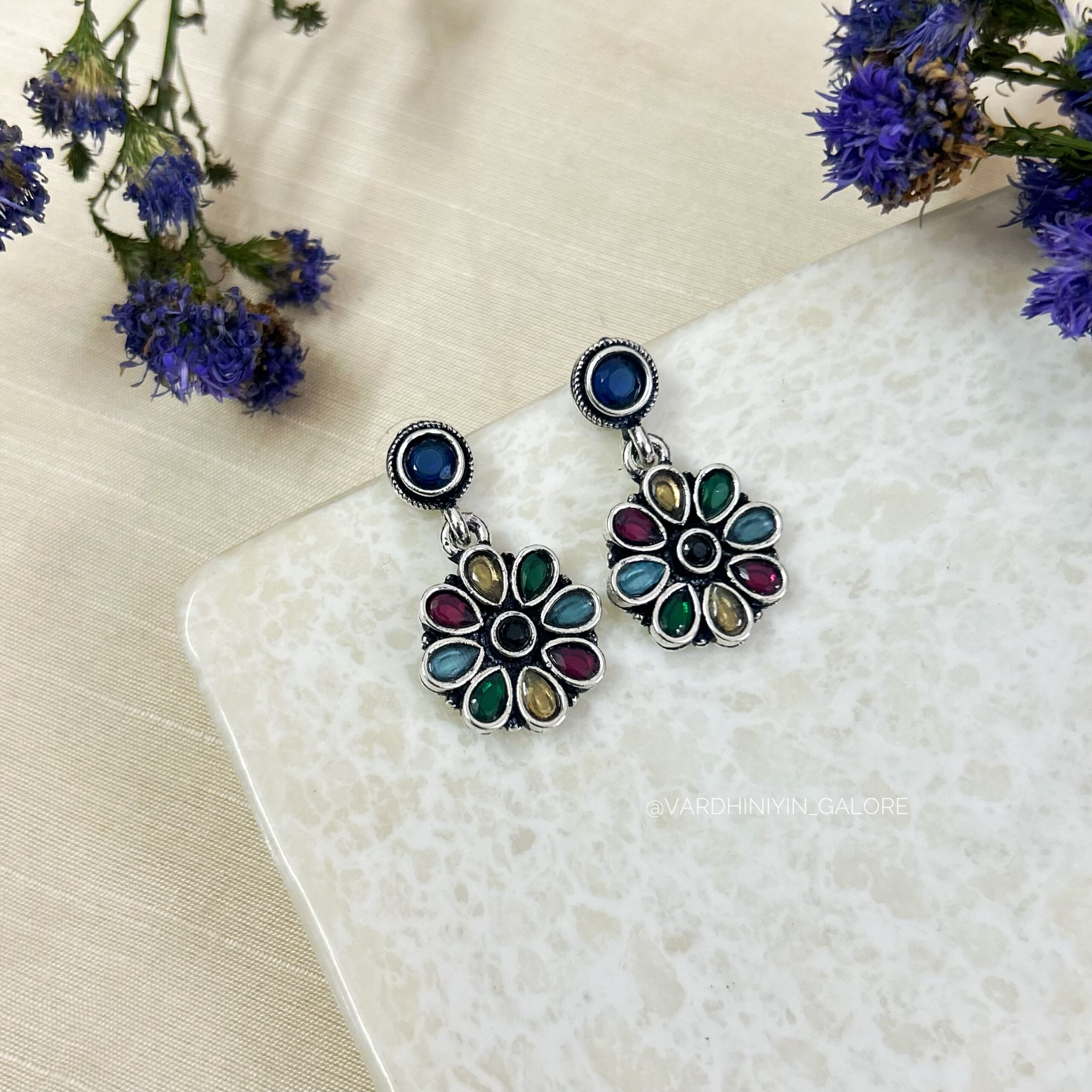 Tara Floral Studs - Image 10