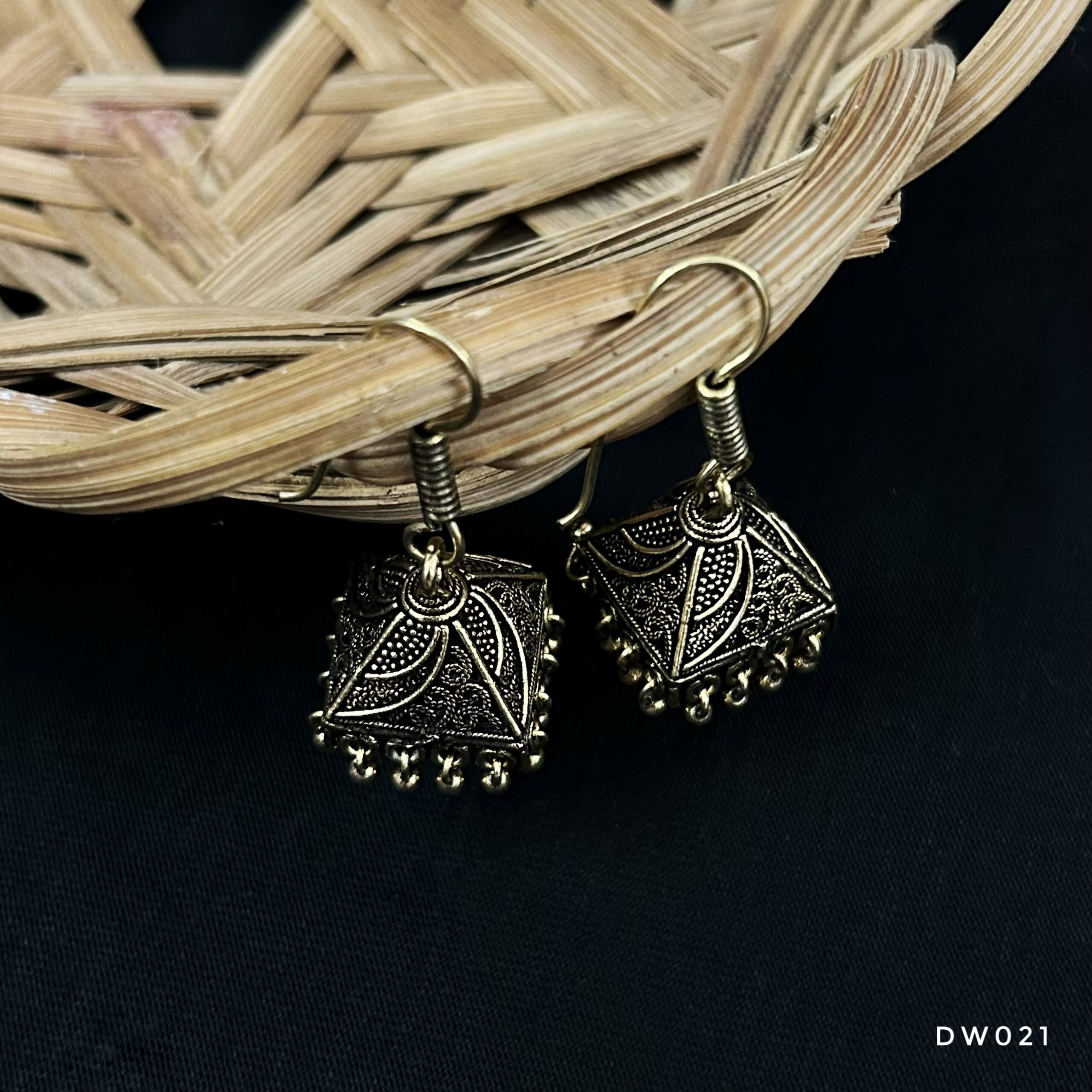 Dailywear Antique Gold Jhumki