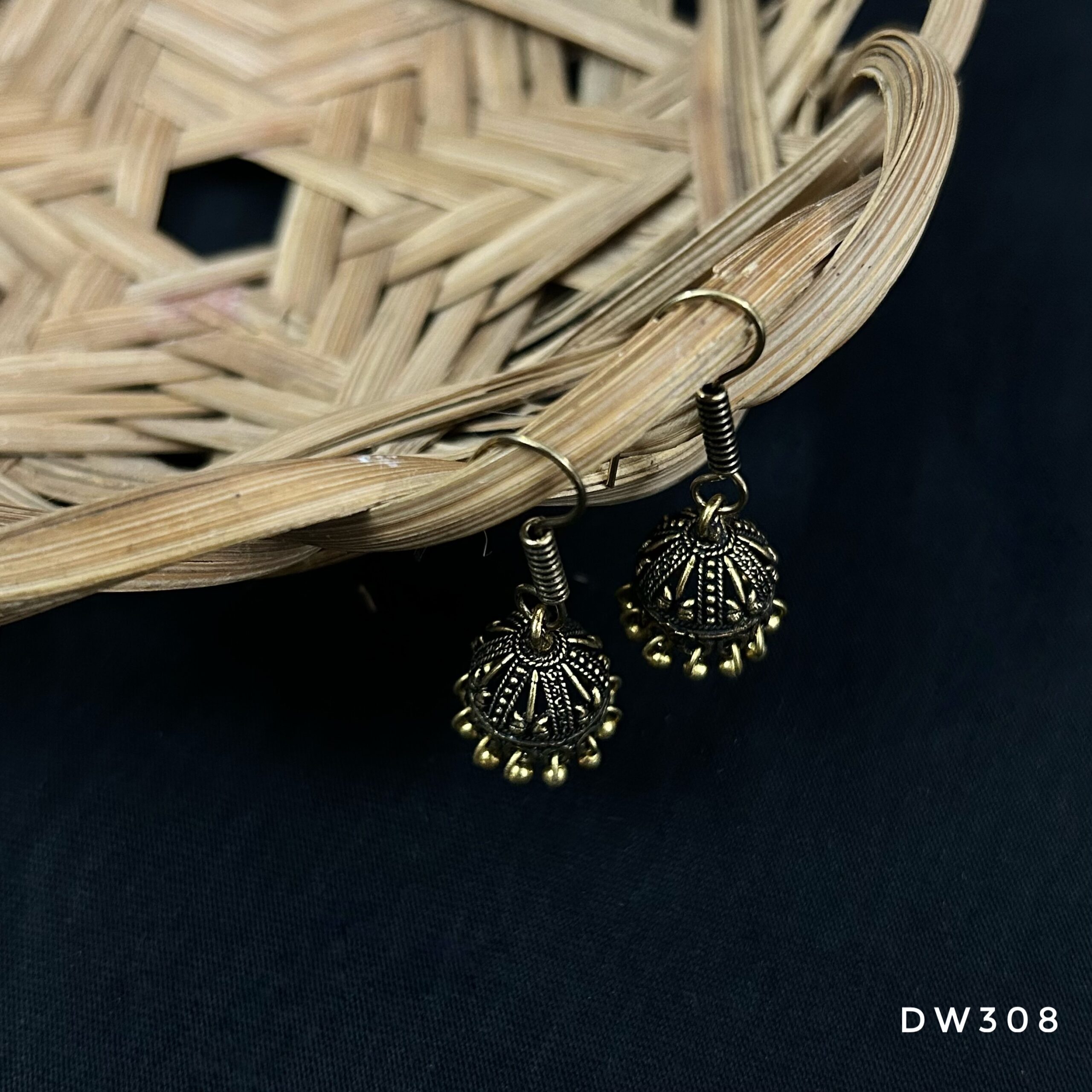 Dailywear Antique Gold Jhumki