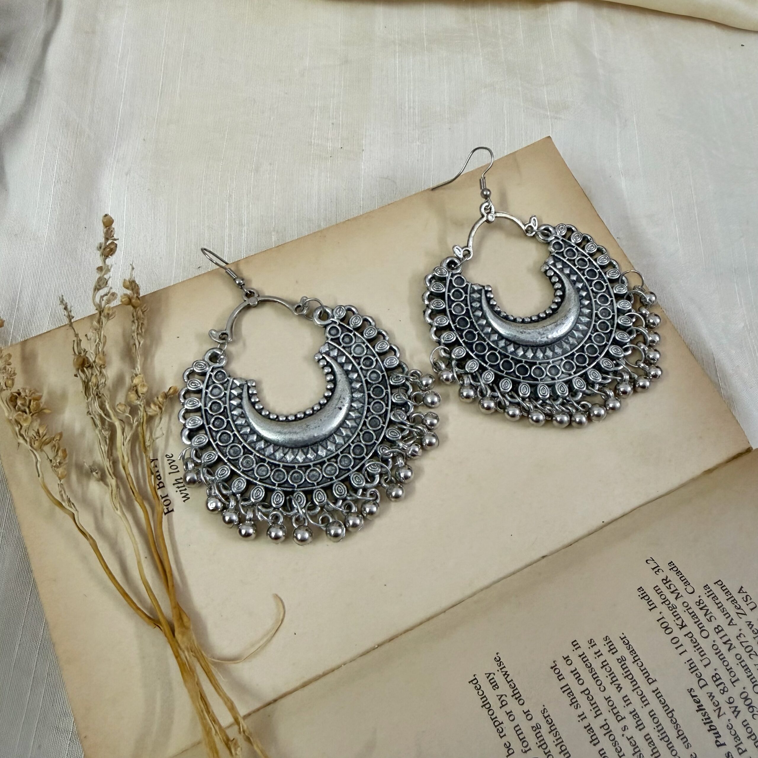 Afghan Danglers-Silver