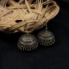 Daily wear Antique Gold Jhumka- Large