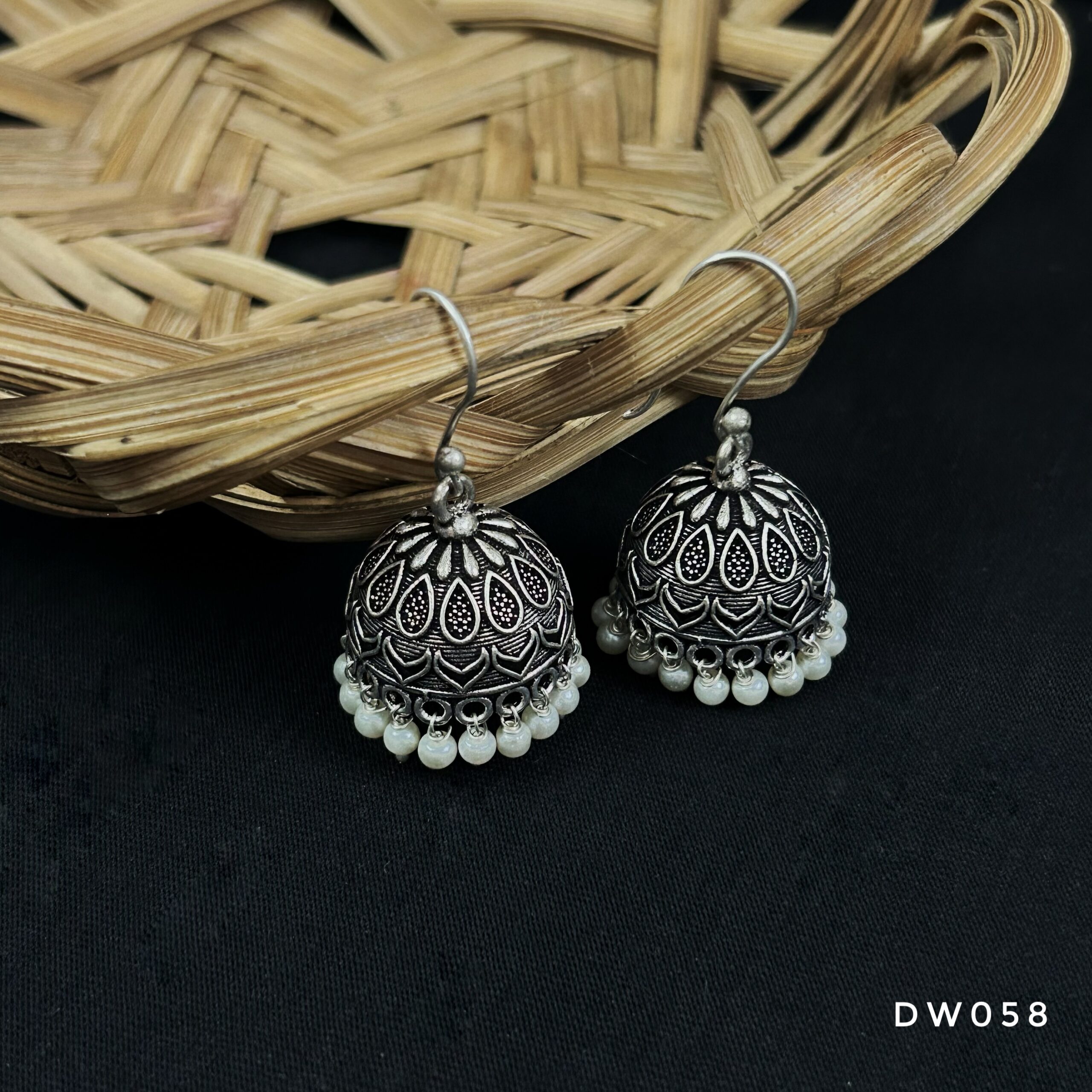 Oxy Silver Hook Jhumki