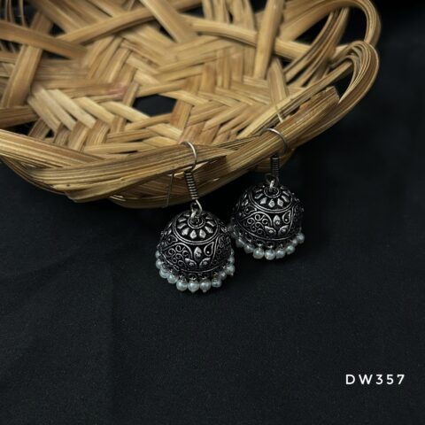 Oxy Silver Hook Jhumki