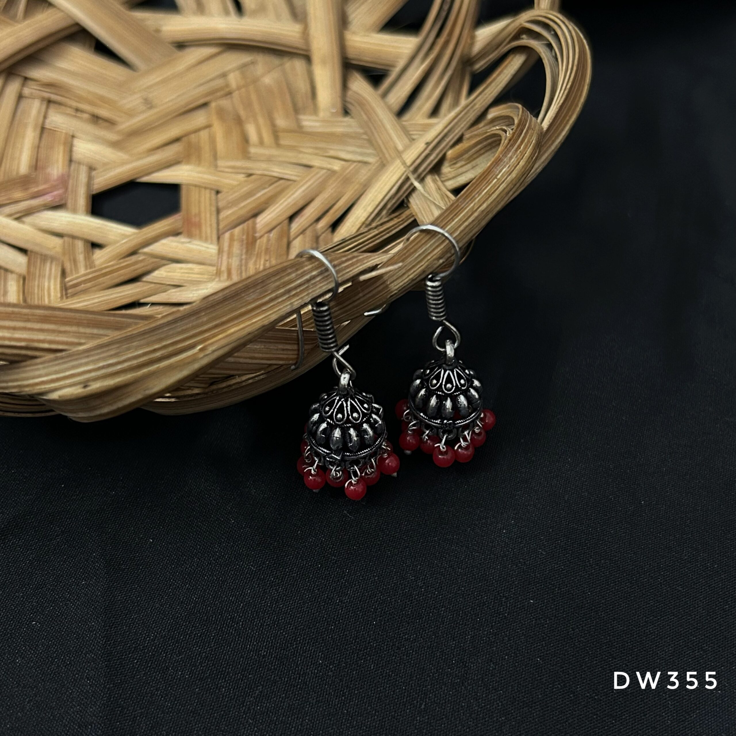 Oxy Silver Hook Jhumki - Image 5