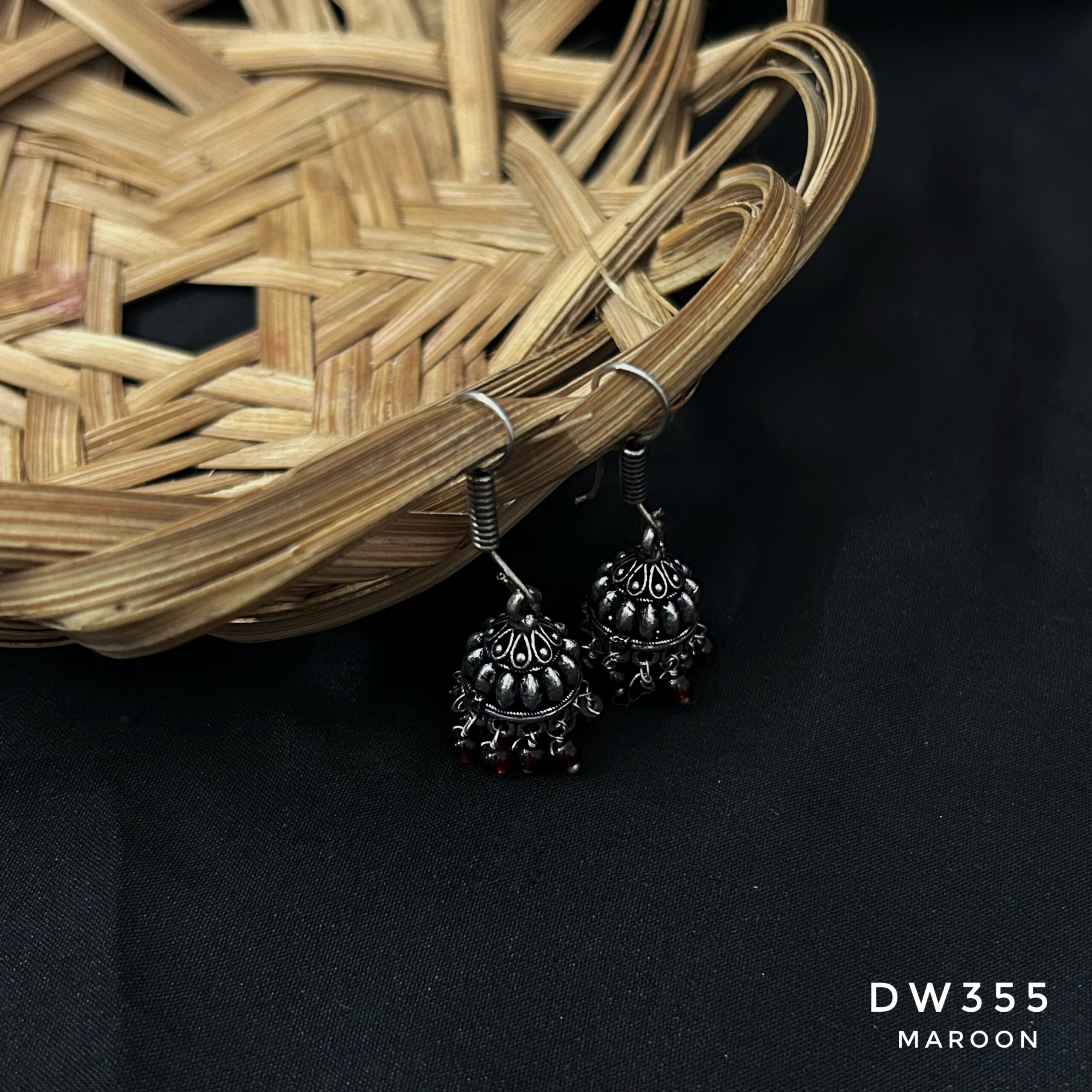 Oxy Silver Hook Jhumki - Image 4