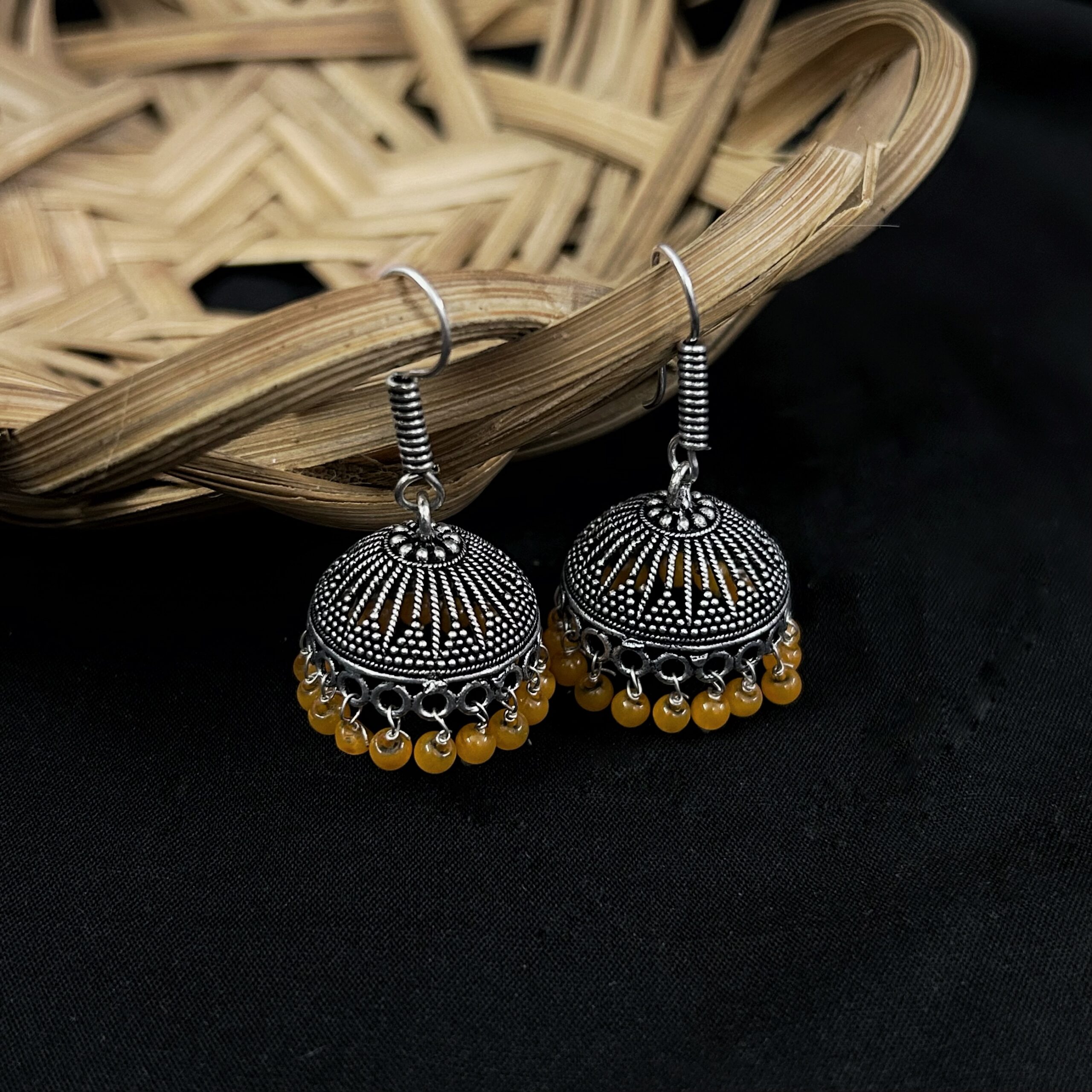 Daily wear Silver Jhumkas